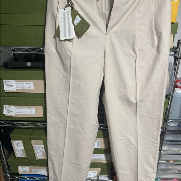 Gucci Cream Chinos Tailored Elegance - Picture 1 of 7